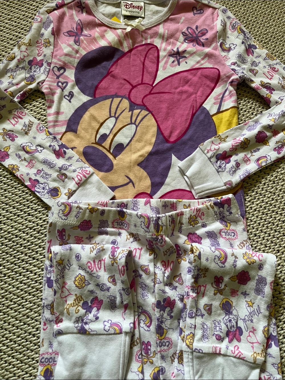 Pajamas Minnie Mouse girls size 4 Disney cotton